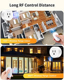 Smart Plug With Remote, 2.4Ghz Wi-Fi & Rf433 Wireless Remote Control Outlet Light Switch No Neutral Wire Required, Works With Smart Life/Tuya App, Compatible With Alexa/Google Home, White