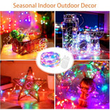 Fairy Lights Battery Operated Mini Starry String Lights, 12 Pack 30 Leds 10 Ft Silvery Copper Wire Lights Multicolor, Wo