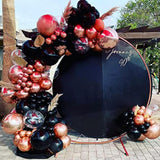 124Pcs Rose Gold Balloon Garland Arch Kit Black Pink And Rose Gold Bal
