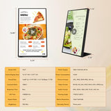 Digital Menu Board 18.5 Inch Desktop Digital Signage Display Advertising Screen For Stores Restaurants And Commercial Display 700 Nits Ultra-High Brightness Free Web Content Editor Android