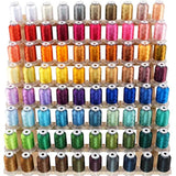 80 Pcs Polyester Embroidery Thread Kit 500M Each Spool - Compatible Colors