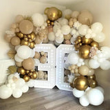 110Pcs White Balloon Garland Arch Kit, 18 12 10 5 Inch White Latex Bal