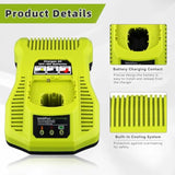 P117 Charger Replacement For Ryobi Battery Charger 12V-18V Compatible With Ryobi 18V Battery Charger Li-Ion & Ni-Cad Ni-Mh Battery P102 P108 P189 P197 P103 P105 P107 P190 P191 Pbp002 Pbp005