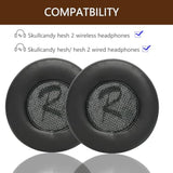 Replacement Ear Pads, Compatible With Skullcandy Hesh Wired//Hesh2/Hesh 2 Bluetooth Headphones. Soft Protein Leather And High-Density Memory Foam, Headphone Replacement Ear Pads (Black)
