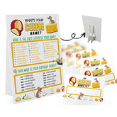 What'S Your Cheese Name Game (1 Cheese Theme Sign And 30 Name Tag Stickers), Cheese Game Party Decoration, Birthday Game For Kids, Family Game-12