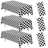 Racing Party Table Cover, 3Pcs Boy Race Car Birthday Tablecloth, Disposable Plastic Table Cover For Fast One Or Two Fast Theme, Kids Racing Party Decorations, 86In X 55In