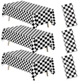Racing Party Table Cover, 3Pcs Boy Race Car Birthday Tablecloth, Disposable Plastic Table Cover For Fast One Or Two Fast Theme, Kids Racing Party Decorations, 86In X 55In