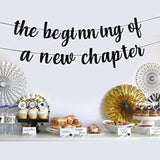 The Beginning Of A New Chapter Banner 2025 Graduation College Bound Sign For Trunk Party Book Club Decor Congratulations Decorations Farewell Party Decorations