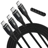 Usb C To C Cable 100W 2 Feet (2 Pack), Usb 2.0 Type C Charging Cable, Nylon Br