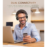 (Upgraded Version) Wireless Headset, Bluetooth Headset With Noise Cancelling Microphone, Best Headphones With Mic Mute & Usb Dongle For Pc/Computer/Laptop/Cell Phones/Remote Work/Call Center