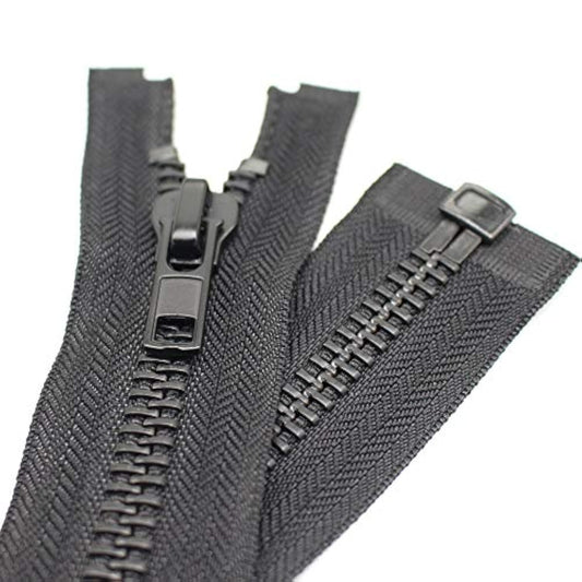 #10 24 Inch Black Nickel Separating Jacket Zipper Large Y-Teeth Metal