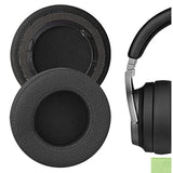 Geekria Comfort Mesh Fabric Replacement Ear Pads for Corsair Virtuoso RGB/Wireless SE/Wireless XT Headphones Ear Cushions, Repair Parts (Black)