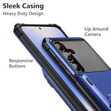 For Samsung Galaxy S25 Case Wallet With Card Holder Dual Layer Heavy Duty Shockproof Hidden Flip 4-Card Slots Large Storage Protective Galaxy S25 Wallet Case For Women Men, 6.2" Navy