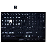 2Pcs English Keyboard Stickers,English Keyboard Replacement Sticker With Black