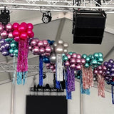 Disco Balloon Garland Kit – Metallic Purple, Blue, Pink, Green & Silver Balloons for 70s-90s Party