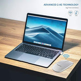 Wireless Mouse,2.4G Usb Slim Mouse Receiver Portable Ergonomic Travel Quiet Mi