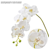 6 Pcs Artificial Orchids Stems 27" Tall 9 Heads Artificial Phalaenopsis Flowers Real Touch Orchids Flowers For Home Wedding Indoor Outdoor Vase Décor (White)