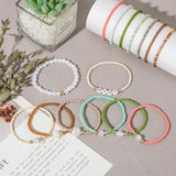 10,000pcs 3mm Glass Seed Beads Kit for Bracelet Making, 24 Colors, DIY Crafts