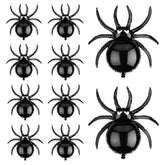 10PCS Halloween Spider Balloon Set 32" Large Foil Balloons for Spooky Party Decorations