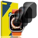 [ 3 Pack Privacy Screen Protector Compatible For Watch Ultra 2 / Ultra 49Mm, Tempered Glass Anti-Spy Waterproof Anti-Scratch Bubble-Free Film For Iwatch Ultra Accessories