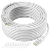 Cat5E Ethernet Patch Cable 50 Feet, Snagless Rj45 Computer Lan Network Interne
