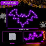 Halloween Window Lights, 2 Pack LED Waterproof Timer Indoor Decor