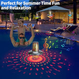 Floating Pool Speaker,Bluetooth Pool Speaker With Led Flame Light And Rgb Light,Ip68 Waterproof Bluetooth Speaker For Pool,Loud Stereo Sound,Tws Pairing,Built-In Mic,Hot Tub Speaker For Shower