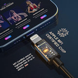 Lightning Earbuds for iPhone 11-14 Pro Max MFi Certified with Mic Bass