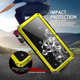 Compactible With Note 20 Ultra Metal Case With Screen Protector Military Rugged Heavy Duty Shockproof With Stand Camera Protector Full Cover Case For Note 20 Ultra (Yellow)