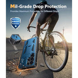 For Samsung Galaxy S24-Ultra Case: Military Grade Drop Proof Protection Cases With Kickstand | Shockproof Rugged Hard Phonecase Heavy Duty Matte Textured Protective Cover - 6.8 Inch Blue
