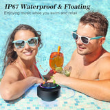 Bluetooth Shower Speaker, Portable Bluetooth Wireless Waterproof Speaker For Pool, Floating Ip67 Led Light Bathroom Speaker With Suction Cup For Camping Beach, Valentines Electronic Gifts