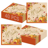 3 Pcs Thanksgiving Tablecloth - Give Thanks Plastic Table Cloth Disposable Rectangular Fall Pumpkin Maple Leaves Table Cover for Thanksgiving Day Party Decorations Tables Decor Supplies,108 x 54 Inch