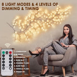Enchanted Willow Vine Lights 9.3Ft 160Led, Vines For Home Decor Lighted Tree For Walls In 8 Modes & Timer, Branches Ligh