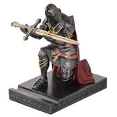 King'S Guard Leader Cloak Warrior Knight Pen Holder Mobile Phone Stand, Ornament Knight Statue, Pen Stand Paperweight For Office And Home (Iron)