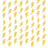 8pcs Lightning Bolt Hanging Décor – Gold Weather Theme Party Supplies