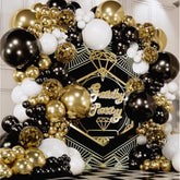 4 Sizes – Black White Gold Balloon Garland Kit & Arch For New Years, G