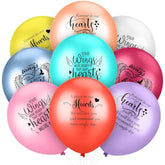 72-Pc Memorial Balloons Set – Colored Remembrance Balloons with Ribbons
