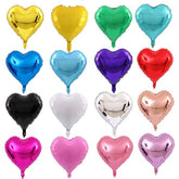 50 Pcs 10 Inch Heart Foil Balloons, Multi-Colored Heart Mylar Balloons Mixed Color For Wedding Birthday Baby Shower Party Decoration
