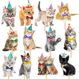Cat Centerpiece Sticks 26Pcs Cat Birthday Party Supplies Kitten Birthd