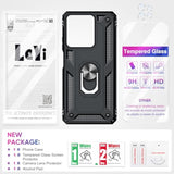 For Moto Gpower2025Case: Moto G Power 5G 2025 Case With Glass Screen Protector And Camera Lens Protector, Heavy Duty Cell Case Cover With Magnetic Ring Stand Motorola Gpower 5G 2025, Black
