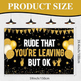 Farewell Party Decorations 'Rude You're Leaving' Banner & Honeycomb Centerpieces