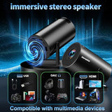 Mini Projector 4K Supported 1080P FHD - Auto Keystone 270° Rotatable, WiFi 6 & Bluetooth 5.2, Smart Android TV OS, Portable Projector Compatible with