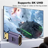 8K Mini Hdmi To Hdmi Adapter (3 Pack), 90 Degree Left And Right Angle Mini Hdm