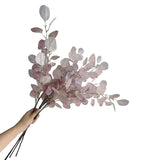 4 Pcs Fall Flowers Artificial For Decoration 33'' Artificial Eucalyptus Stems Long Stem Eucalyptus Branches For Home Wedding Festival Party Decor,Light Purple
