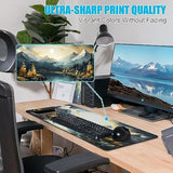 Xl Anime Mouse Pad, 35.4" X 15.7" Large Gaming Desk Keyboard Mat With Non-Slip Rubber Base, Full Desktop Mouse Pad Desk Protector Mat For Home Office, Mountains & Forests