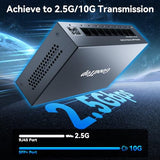 8 Port 2.5G Managed Ethernet Switch With 10G Sfp, 8 X 2.5G Base-T Ports, Support Lacp/Vlan/Qos/Dhcp Client, Metal Web Managed Fanless Network Switch