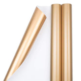 Gift Wrap - Matte Wrapping Paper - 50 Sq Ft Total (30 In X 10 Ft Each) - Matte Gold Foil - 2 Rolls/Pack