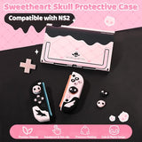 Protective Case Set Compatible with switch 2, PC Back Plate with Silicone Joysticks Covers, Includes 2 Thumb Grips, Waterproof Protection -