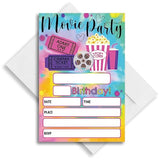 Movie Birthday Decorations, Movie Party Celebration, Movie Night Invitations For Birthday. (088)