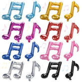16pcs Music Note Foil Balloons 16" — Colorful Mylar Decor for Music Parties